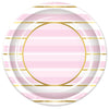 Pink Striped Dinner Plates 8ct