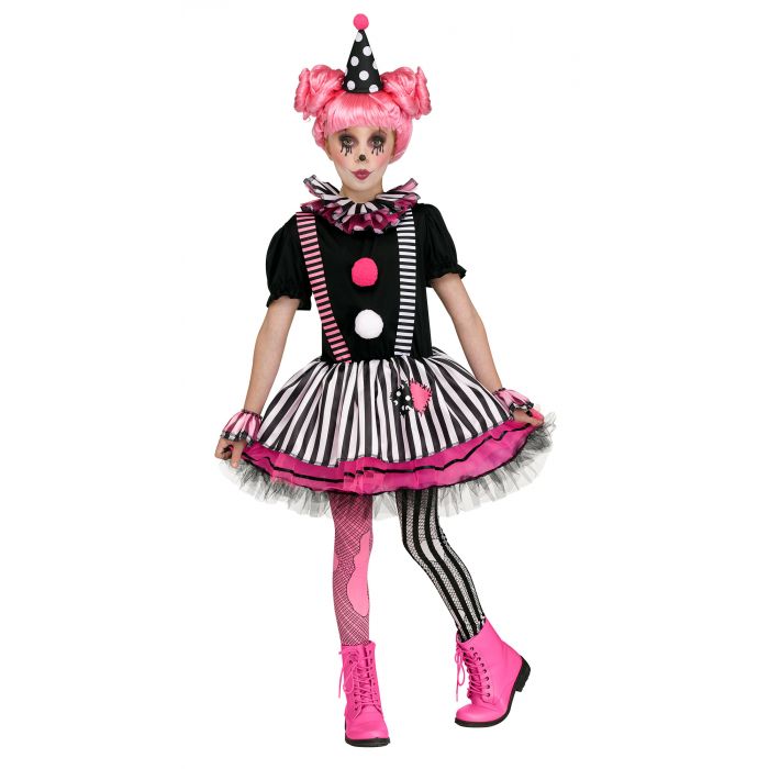 Pink Black and White Clown