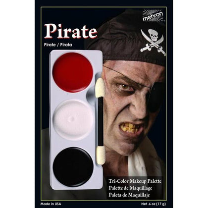 3 Color Pirate Makeup Palette Mehron