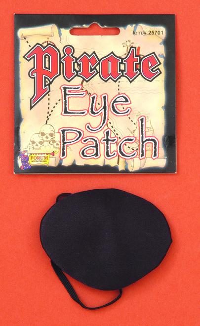 Satin stiff black eye patch