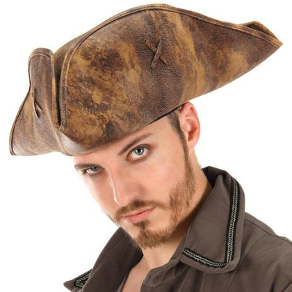 Shades of brown pirate hat