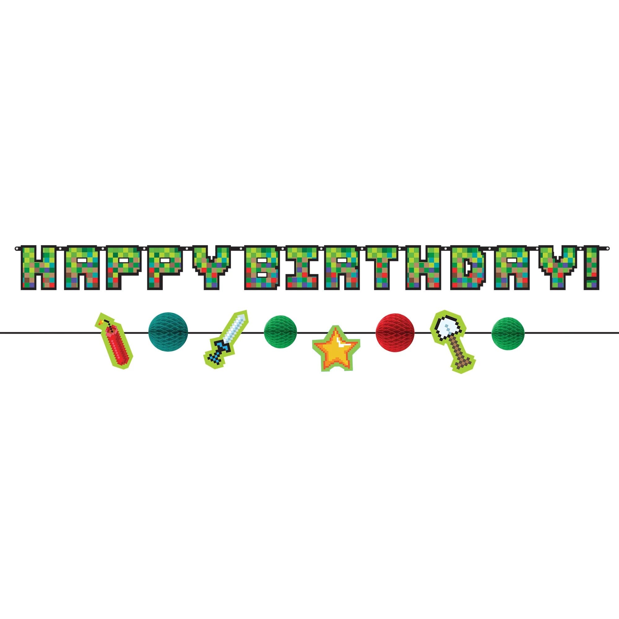 Pixel Party Banner Kit | Kid's Birthday