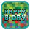Pixel Party 9in Square Plates 8ct | Kid's Birthday