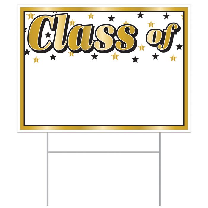  Plastic "Class Of" Yard Sign
