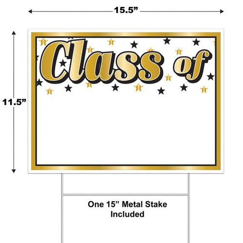  Plastic "Class Of" Yard Sign size