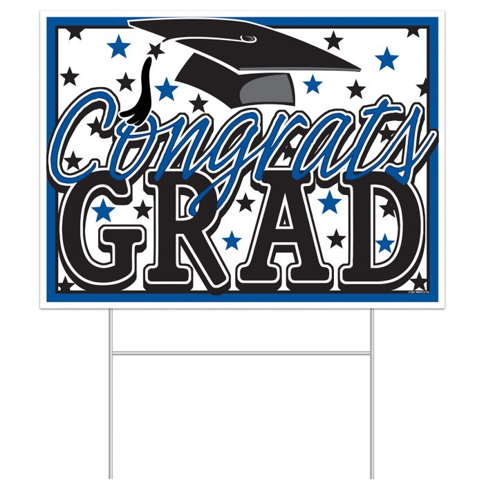 Plastic Congrats Grad Yard Sign