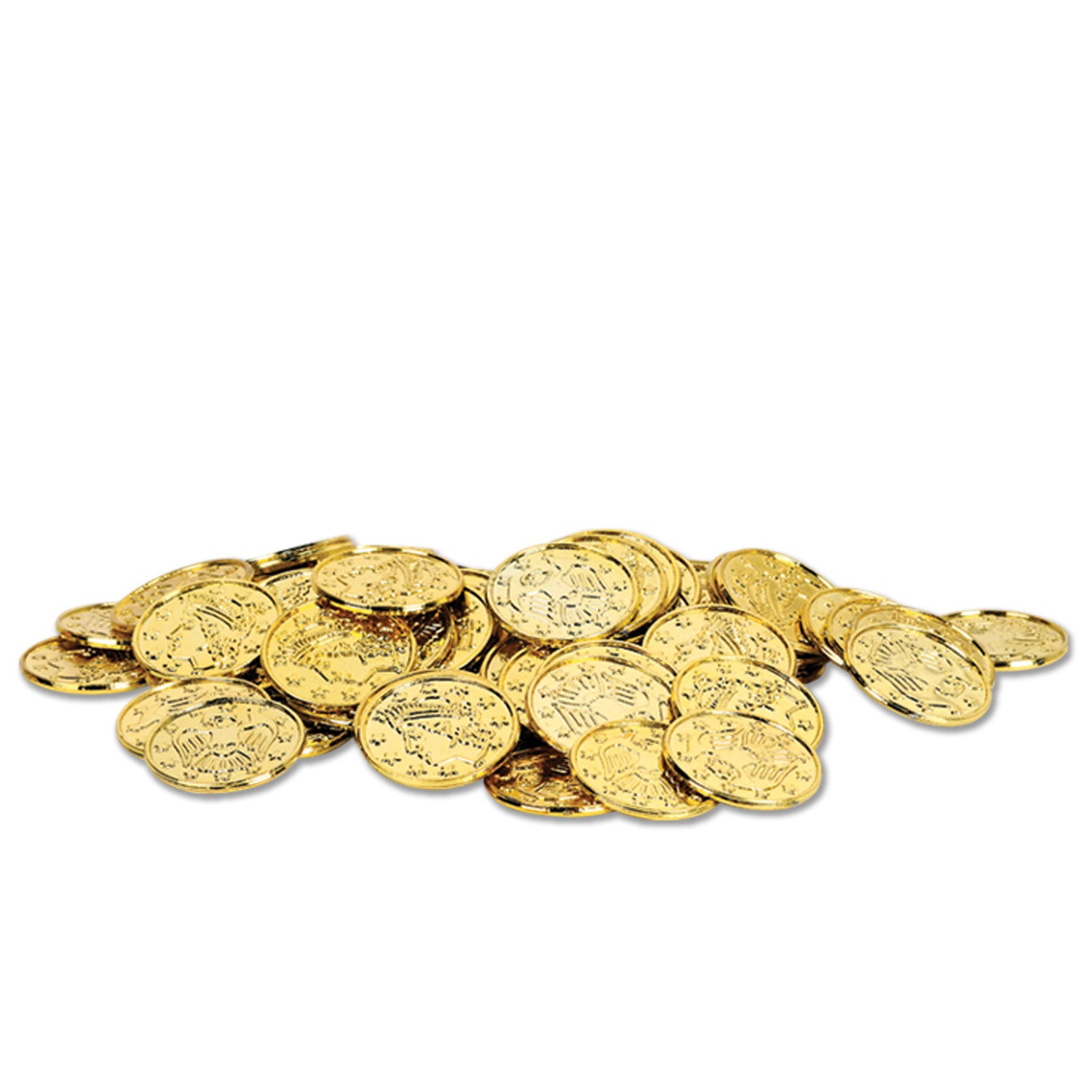 Plastic Gold Pirate Coins 100pc