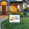 Plastic Happy Birthday! Yard Sign