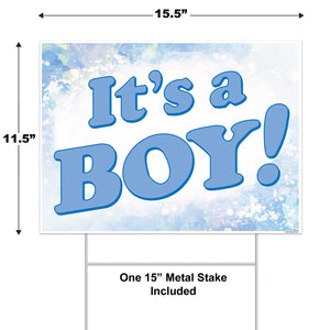 Plastic It's A Boy! Yard Sign