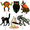 Plastic Vintage Halloween Yard Signs 6pc | Halloween