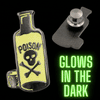 Poison Bottle Hard Enamel Pin (Glow In The Dark)