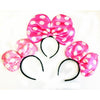 Polka Dot Bow Headbands - Adult Pink