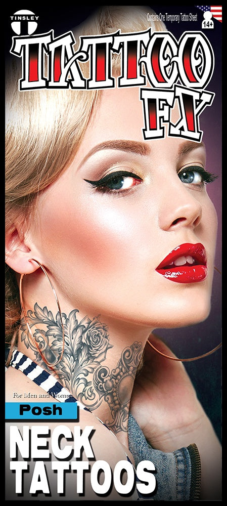 Posh Neck Temporary Tattoo