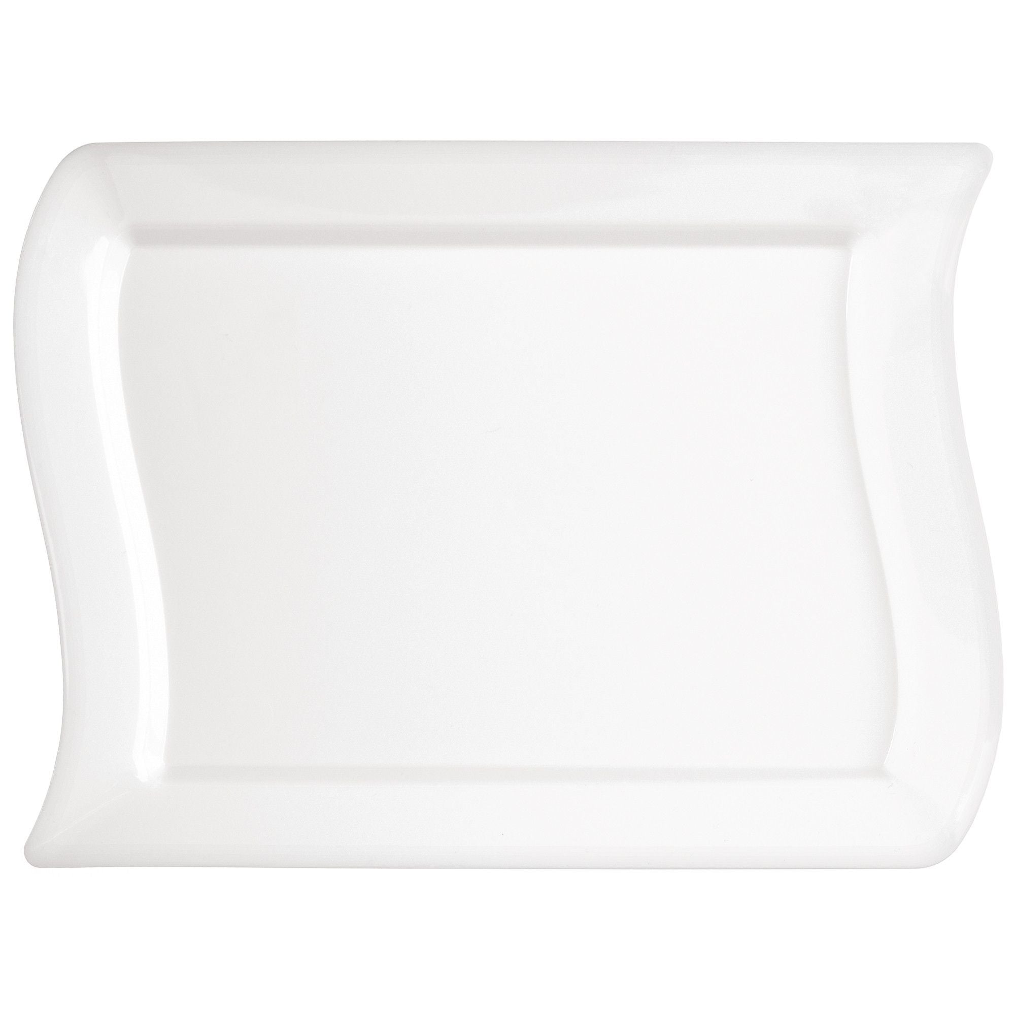 Premium Plastic White Wavy Plates 10ct | Catering