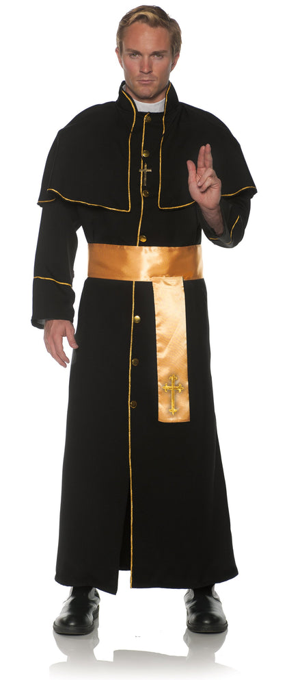 priest costume with gold sash