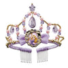 Pink and lavender tiara with hair combs