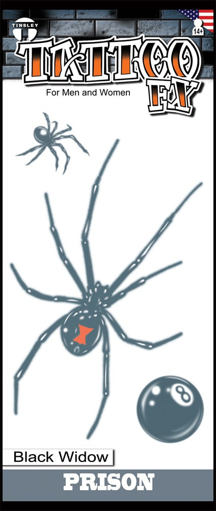 Prison – Black Widow – Temporary Tattoo