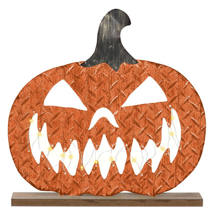 Pumpkin Standing Sign - Light Up