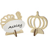 Pumpkin & Turkey Wood Cutout Nametag Holders 8ct | Thanksgiving