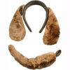 Soft brown tail and ear headband