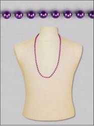 Purple Mardis Gras Beads - 1 dozen