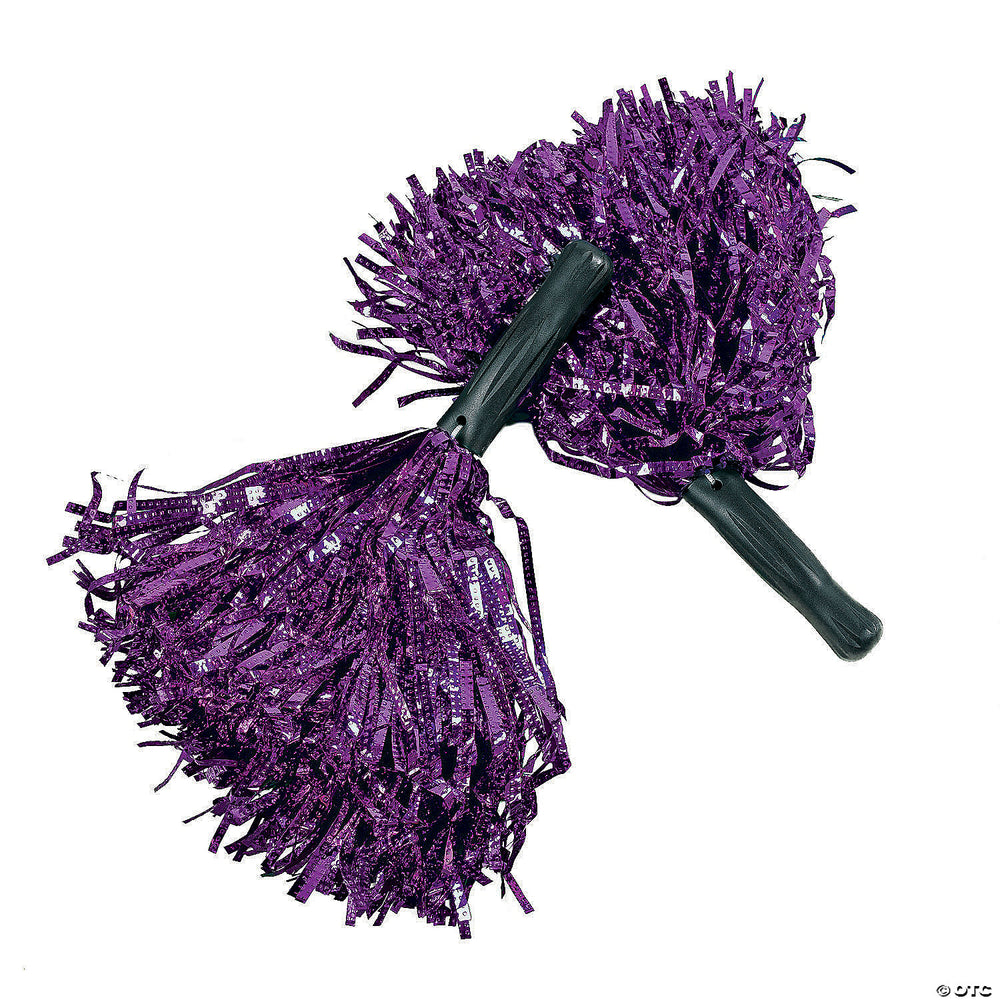 Purple Metallic Cheer Pom-Poms 1pc
