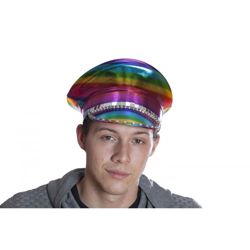 Rainbow Biker Hat