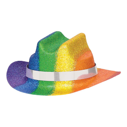 Rainbow Glitter Mini Cowboy Hat