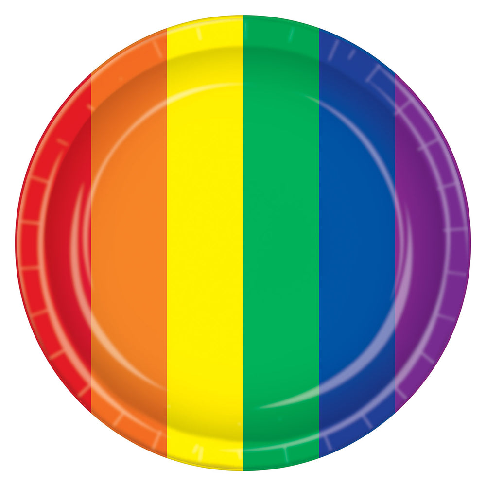 Rainbow Plates 9" 8ct