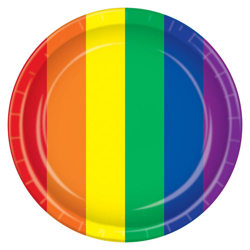 Rainbow Plates 9" 8ct