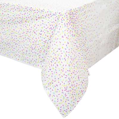Rainbow Sprinkles Rectangular Plastic Table Cover 54