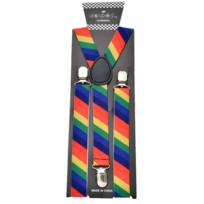 Rainbow Thin Suspenders | Punk Fashion