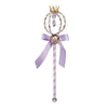 Wand with crown and purple ribbon