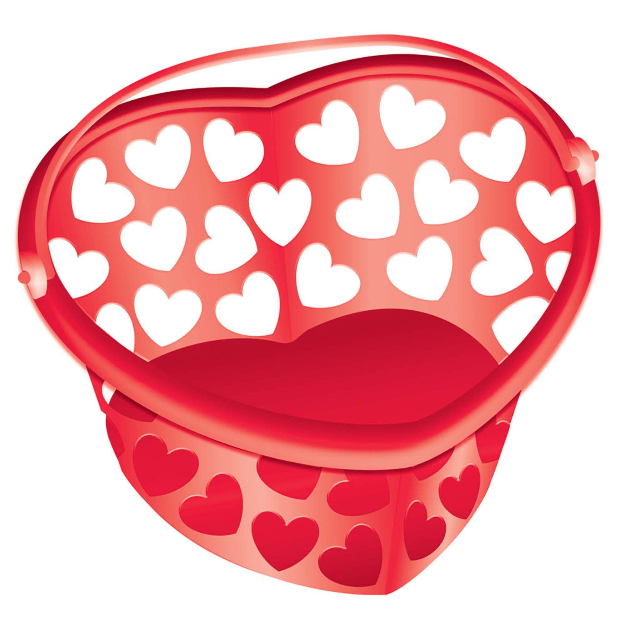 Red Heart Shaped Plastic Container | Valentine's Day