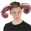 Curled red tentacle horns