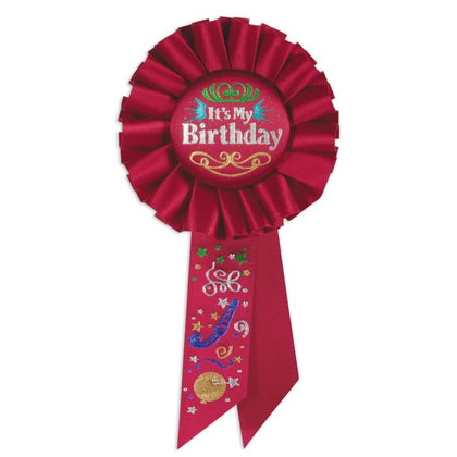 Red It's My Birthday Rosette