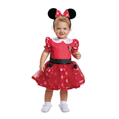 Red Minnie Dress and Mouse Ears Headband with bow