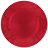 Red Snowflake Round Charger