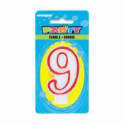 Numeral Deluxe Birthday Candles - 9