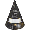 Resolution Fill In Cone Hats 8ct | New Year's Eve