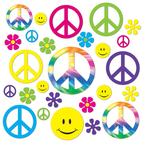 Retro 60's Peace Sign Cutouts