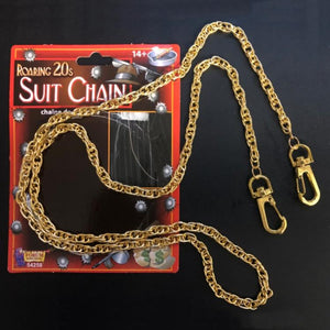 Gold suit chain with clips - approx. 39"