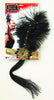 Gold and black flapper headband with feather