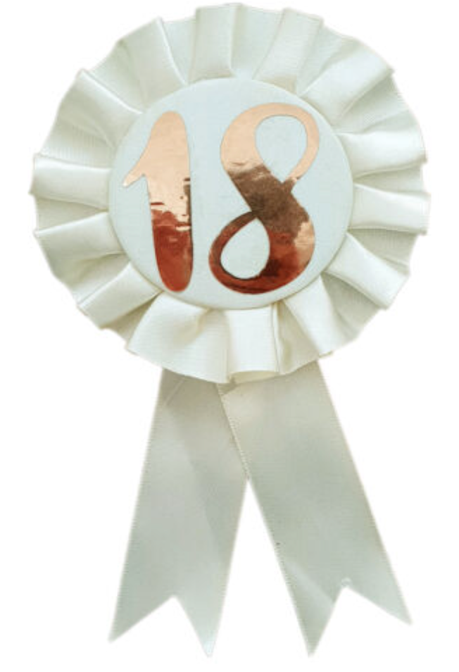 Rose Gold 18th Birthday Rosette