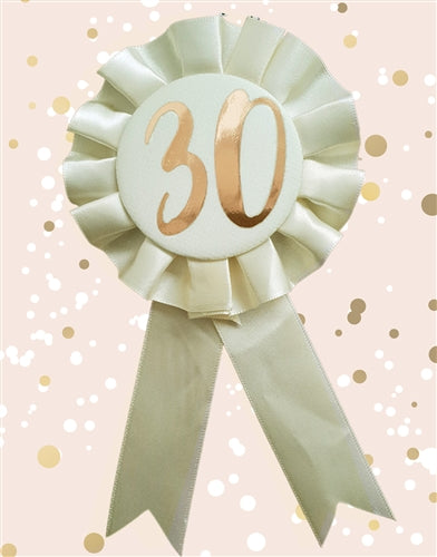 Rose Gold 30th Birthday Rosette