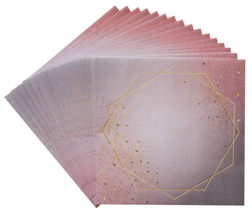Rose Gold Ombre Luncheon Napkin 16ct | General Entertaining