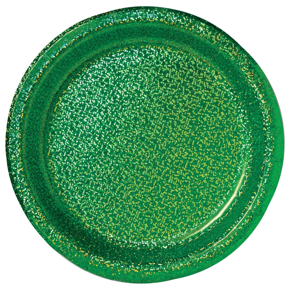 Green 7in Designer Cake Plates 8ct