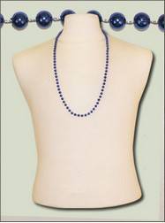 Royal Blue Mardis Gras Beads - 1 dozen