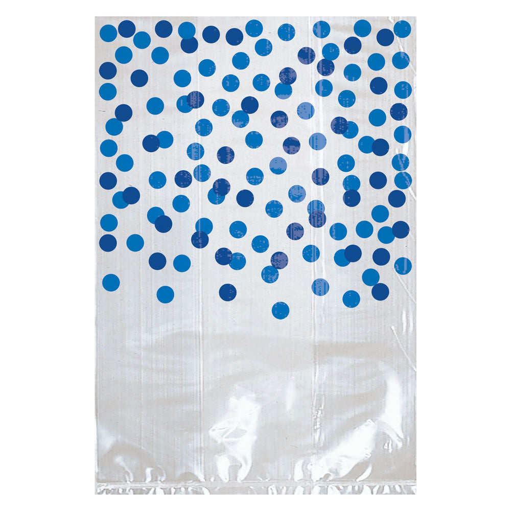 Clear with blue dots