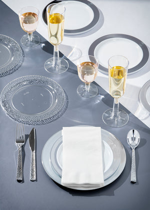 Silver Lined 10" Plastic Plates 10ct | General Entertaining